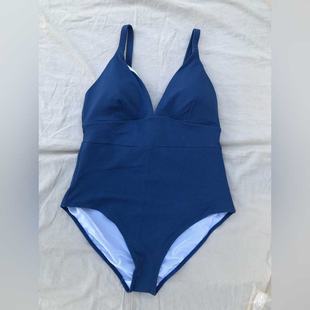 Boden Arezzo V-Neck Panel Swimsuit